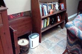 Antique book stand and misc.