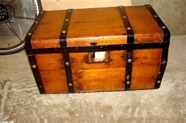 Antique trunk.  Lock missing.