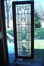 Antique leaded glass window.