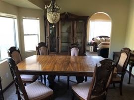  dining room table seats 6 with 6 upholstered dining chairs