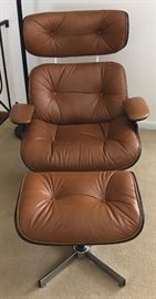 Early Eames style lounge chair and ottoman