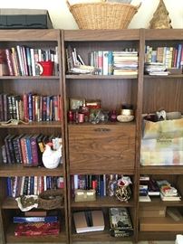Book case; assorted books