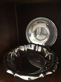 Silver plate serving trays