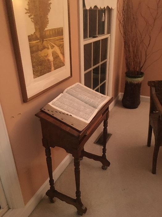 Antique bible stand