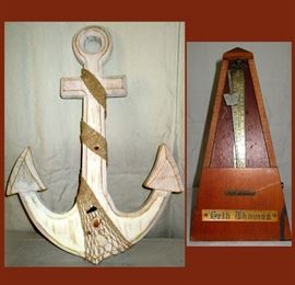 Decorative Anchor and Seth Thomas Metronome 