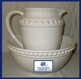 Elegant Pitcher and Bowl Set Made in Portugal 