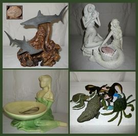John Perry Shark Sculpture, Mermaids and Sea Critters 