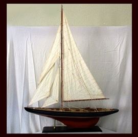 Tall Decorative Model Sailboat 