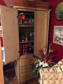 Cabinet old school and more glassware