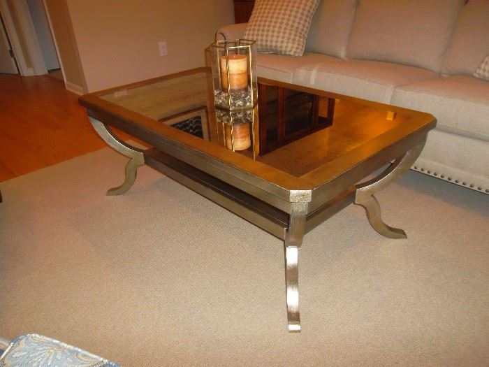 Hooker platinum leaf coffee table