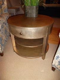 Hooker platinum leaf round side table