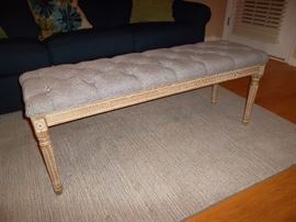 upsholstered tufted bench