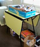 yellow retro table in excellent shape