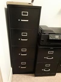 3 drawer black file cabinet