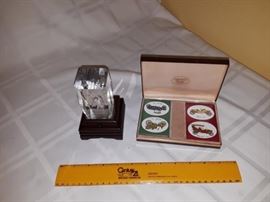 3D engraved dragon and playing cards