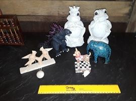Eclectic assortment of figurines