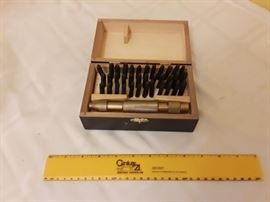 Leather punch, alphanumeric