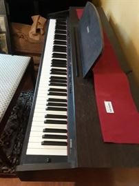 Barely used Yamaha electric piano with bench.
YDP-121
Yamaha’s famous HE (Hammer Effect) weighted action
Built-in woodgrain style key cover
3 Full-functioning pedals including sostenuto
Beautiful Rosewood-style finish
5 Voices: grand piano, electric piano, harpsichord, organ and strings, with a variation of each voice
Built-in reverb for enhanced presence
2-Track sequencer for playback and recording
Internal library of piano teaching songs, with practice function for left hand and right hand, and music book
Built-in amplifier, speakers and power supply