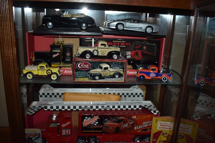 Metal Collectible Trucks including Case 1940 Ford Pick Up Truck