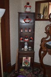 Antique Hutch ( that will fit in almost any space ) filled with Aunt Jemima Collectibles 