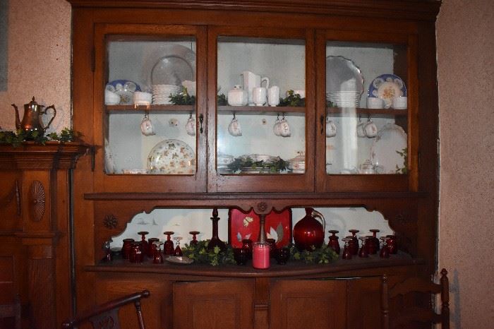 Antique Wall Hutch featuring as of yet many "undiscovered" Collectibles