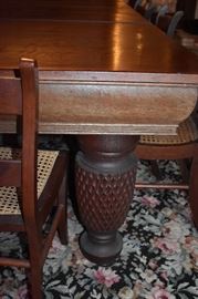 This is the Original Dining Table Purchased and Moved from Virginia to the Plantation in 1838. There has never been another Dining Table in the Formal Dining Room. It is a Gorgeous Dining Table with Highly Carved Pineapple Legs and can easily host at least 12 people!