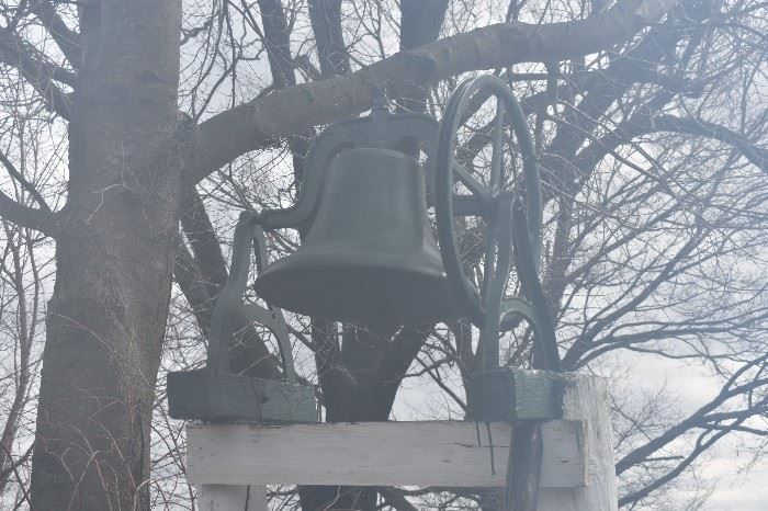 Another view of the Antique School Bell