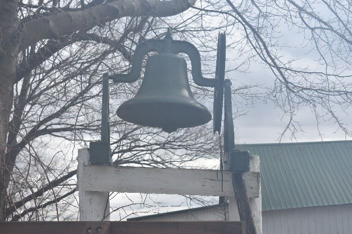 Another view of the Antique School Bell