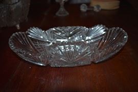 Beautiful Cut Glass Celery Dish