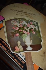 Collectible Fans Both Elkton Bank and Trust, Elkton & Guthrie Ky. dated 1949