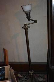 Vintage DECO Style Torch/Piano Floor Lamp with Brass Base