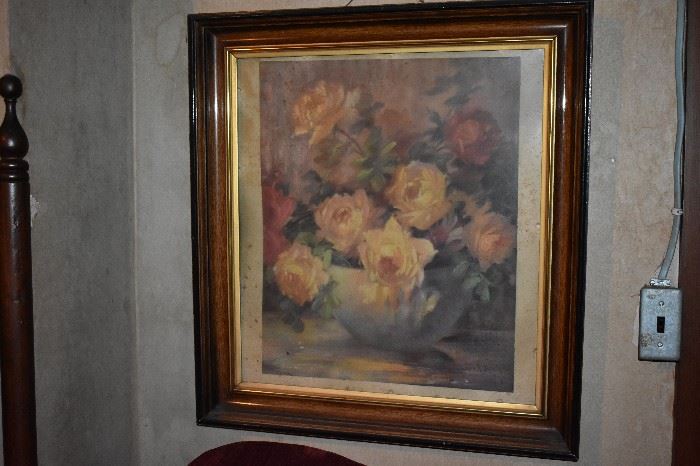Antique/Vintage Oil Painting of Roses