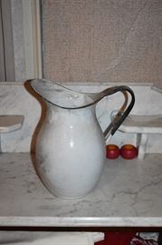 Antique Porcelain Enameled Pitcher