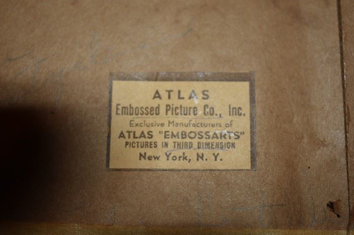 Vintage Atlas Embossed Picture Co.  "EmbossArts" pictures in 3rd Dimension