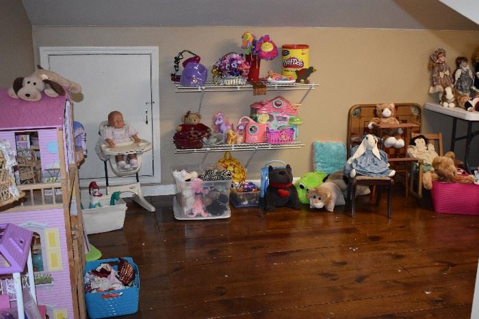 Children's Playroom with Toys, Dolls, and Games, even Dress Up Clothes!