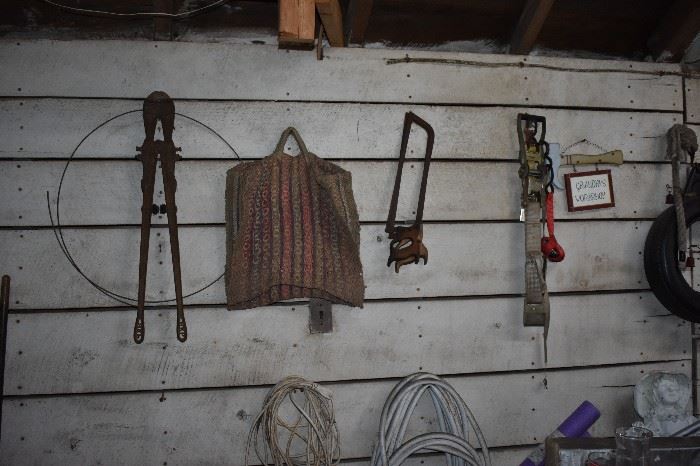 Wall with Bolt Cutters, Hacksaws, Straps and More!