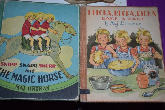 Vintage Children's Book featuring Snip, Snap, Snurr and Hicka, Ricka, Dicka