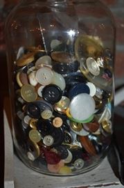 Jar filled with Collectible Buttons!