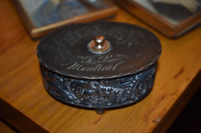 Fancilee Engraved Silver Dresser Box