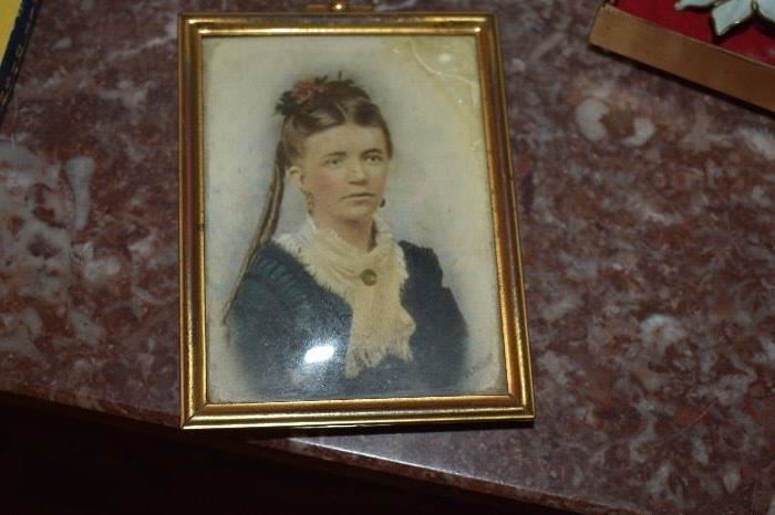 Antique Colored Photos in Frames Beautiful Condition!