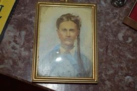 Antique Colored Photos in Frames Beautiful Condition!