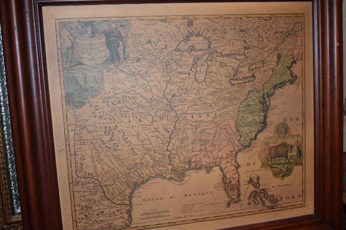 Vintage Map of the Louisiane Territory 