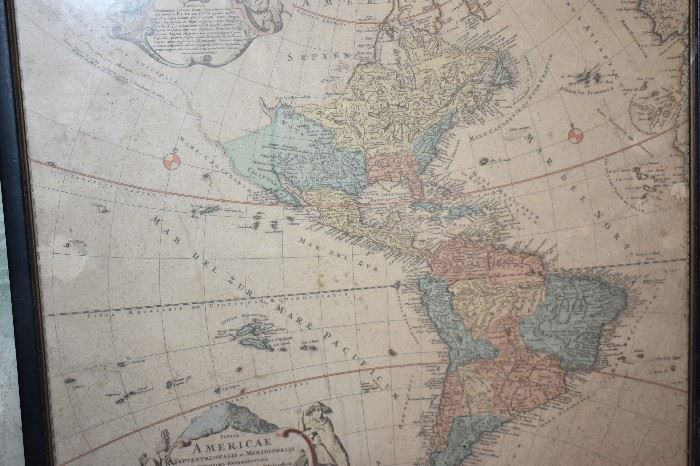 Vintage Map of the Americas