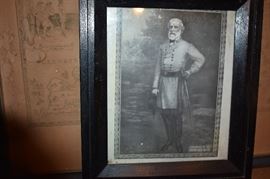 Antique "Cotton Belt Route" Advertising Lithograph of Robert E Lee
