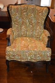 Beautifully Upholstered Vintage Chair with Cabriole Legs