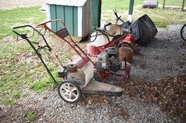 Weeder, Roto-Tiller, Spray Tank, Gasoline Cans, Bagger