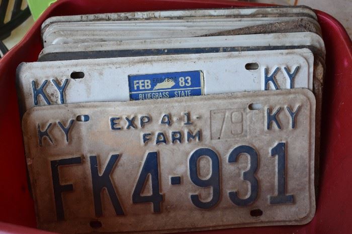 Vintage Kentucky License Plates