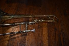 CONN TROMBONE  Conn 50H Director Bass Trombone with F rotary attachment complete with Original Case. ( This is what CONN is about this instrument in 1966: Outstanding bass trombone designed especially for students. Acoustically superior. F rotor attachment. Bore size .522". Bell 8½". Length 46¼". )