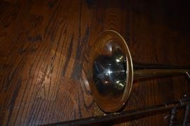 CONN TROMBONE  Conn 50H Director Bass Trombone with F rotary attachment complete with Original Case. ( This is what CONN is about this instrument in 1966: Outstanding bass trombone designed especially for students. Acoustically superior. F rotor attachment. Bore size .522". Bell 8½". Length 46¼". )