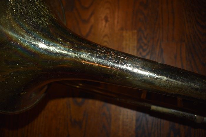 CONN TROMBONE  Conn 50H Director Bass Trombone with F rotary attachment complete with Original Case. ( This is what CONN is about this instrument in 1966: Outstanding bass trombone designed especially for students. Acoustically superior. F rotor attachment. Bore size .522". Bell 8½". Length 46¼". )